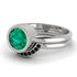 Bezel Emerald Bridal Set - Emerson No. 36