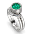 Bezel Emerald Bridal Set - Emerson No. 6