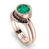Bezel Emerald Bridal Set - Emerson No. 35