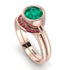Bezel Emerald Bridal Set - Emerson No. 50