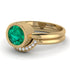 Bezel Emerald Bridal Set - Emerson No. 4