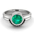 Bezel Emerald Bridal Set - Emerson No. 36