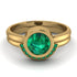 Bezel Emerald Bridal Set - Emerson No. 19