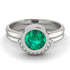 Bezel Emerald Bridal Set - Emerson No. 6