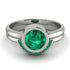 Bezel Emerald Bridal Set - Emerson No. 21