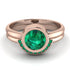 Bezel Emerald Bridal Set - Emerson No. 20
