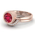 Bezel Ruby Bridal Set - Emerson No. 11