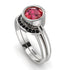 Bezel Ruby Bridal Set - Emerson No. 42