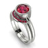 Bezel Ruby Bridal Set - Emerson No. 57