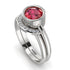 Bezel Ruby Bridal Set - Emerson No. 12