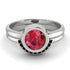 Bezel Ruby Bridal Set - Emerson No. 42