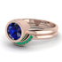 Bezel Sapphire Bridal Set - Emerson No. 29