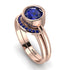 Bezel Sapphire Bridal Set - Emerson No. 74