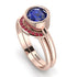 Bezel Sapphire Bridal Set - Emerson No. 59