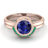 Bezel Sapphire Bridal Set - Emerson No. 29
