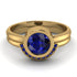 Bezel Sapphire Bridal Set - Emerson No. 73
