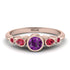Bezel Symmetrical Amethyst Ring - Ivy No. 311