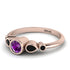 Bezel Symmetrical Amethyst Ring - Ivy No. 308