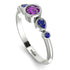 Bezel Symmetrical Amethyst Ring - Ivy No. 315