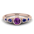 Bezel Symmetrical Amethyst Ring - Ivy No. 314