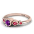 Bezel Symmetrical Amethyst Ring - Ivy No. 311