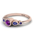 Bezel Symmetrical Amethyst Ring - Ivy No. 314