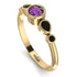 Bezel Symmetrical Amethyst Ring - Ivy No. 307