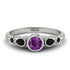 Bezel Symmetrical Amethyst Ring - Ivy No. 309