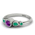 Bezel Symmetrical Amethyst Ring - Ivy No. 306