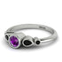 Bezel Symmetrical Amethyst Ring - Ivy No. 309