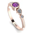 Bezel Symmetrical Amethyst Ring - Ivy No. 302