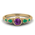 Bezel Symmetrical Amethyst Ring - Ivy No. 304