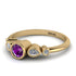 Bezel Symmetrical Amethyst Ring - Ivy No. 301