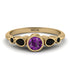 Bezel Symmetrical Amethyst Ring - Ivy No. 307