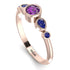 Bezel Symmetrical Amethyst Ring - Ivy No. 314
