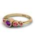 Bezel Symmetrical Amethyst Ring - Ivy No. 310