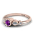 Bezel Symmetrical Amethyst Ring - Ivy No. 302