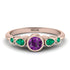Bezel Symmetrical Amethyst Ring - Ivy No. 305