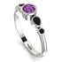 Bezel Symmetrical Amethyst Ring - Ivy No. 309