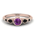 Bezel Symmetrical Amethyst Ring - Ivy No. 308