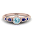 Bezel Symmetrical Aquamarine Ring - Ivy No. 414