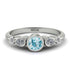 Bezel Symmetrical Aquamarine Ring - Ivy No. 403