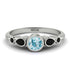 Bezel Symmetrical Aquamarine Ring - Ivy No. 409