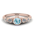 Bezel Symmetrical Aquamarine Ring - Ivy No. 402