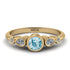 Bezel Symmetrical Aquamarine Ring - Ivy No. 401