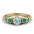 Bezel Symmetrical Aquamarine Ring - Ivy No. 404