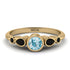Bezel Symmetrical Aquamarine Ring - Ivy No. 407