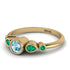 Bezel Symmetrical Aquamarine Ring - Ivy No. 404