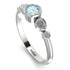 Bezel Symmetrical Aquamarine Ring - Ivy No. 403