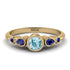 Bezel Symmetrical Aquamarine Ring - Ivy No. 413